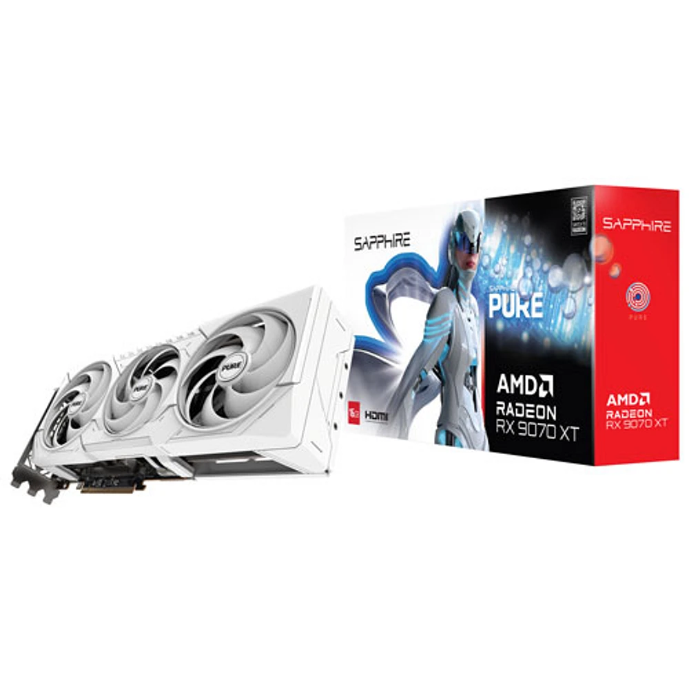 Sapphire Pure AMD Radeon RX 9070 XT 16GB GDDR6 Video Card