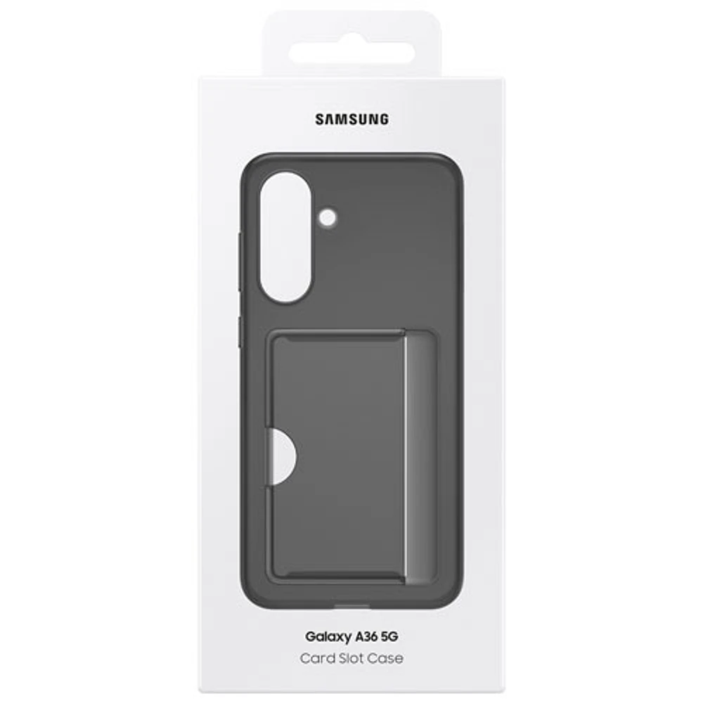 Étui rigide ajusté à fentes pour cartes de Samsung pour Galaxy A36 - Noir