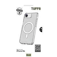 Tuff8 Mag Rugged Fitted Hard Shell Case with MagSafe for iPhone 16e - Clear