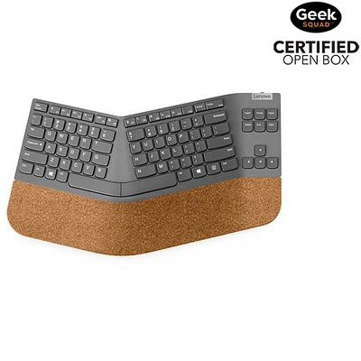 Boîte ouverte - Clavier divisé sans fil Go de Lenovo - Gris tempête - Anglais