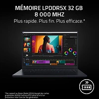 Portable de jeu de 16 po Blade de Razer - Noir (Ryzen AI 9 365 d'AMD/RAM 32 Go/SSD 1 To/RTX 5080)