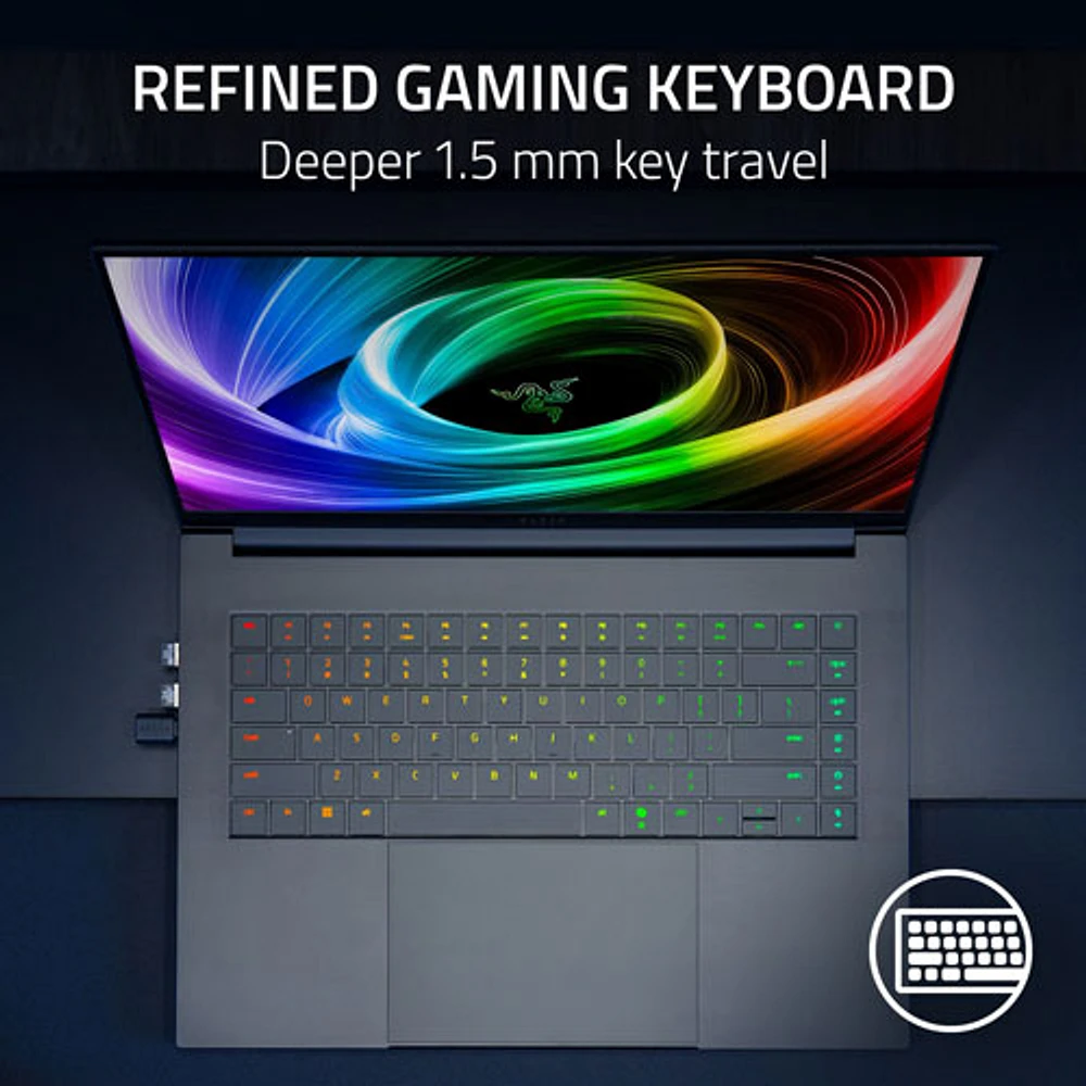 Portable de jeu de 16 po Blade de Razer - Noir (Ryzen AI 9 365 d'AMD/RAM 32 Go/SSD 1 To/RTX 5080)