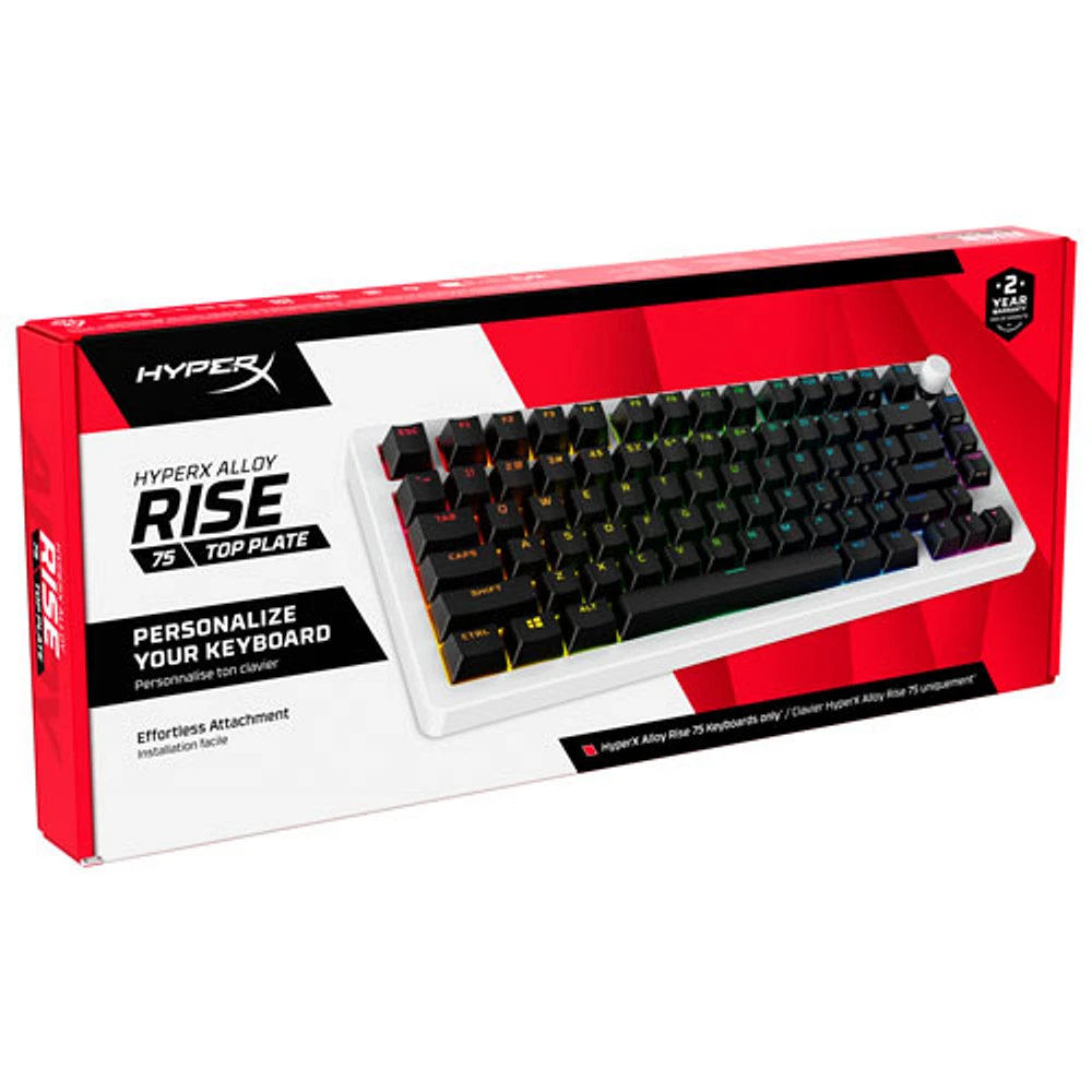Plaque supérieure avec bouton rotatif Alloy Rise 75 de HyperX