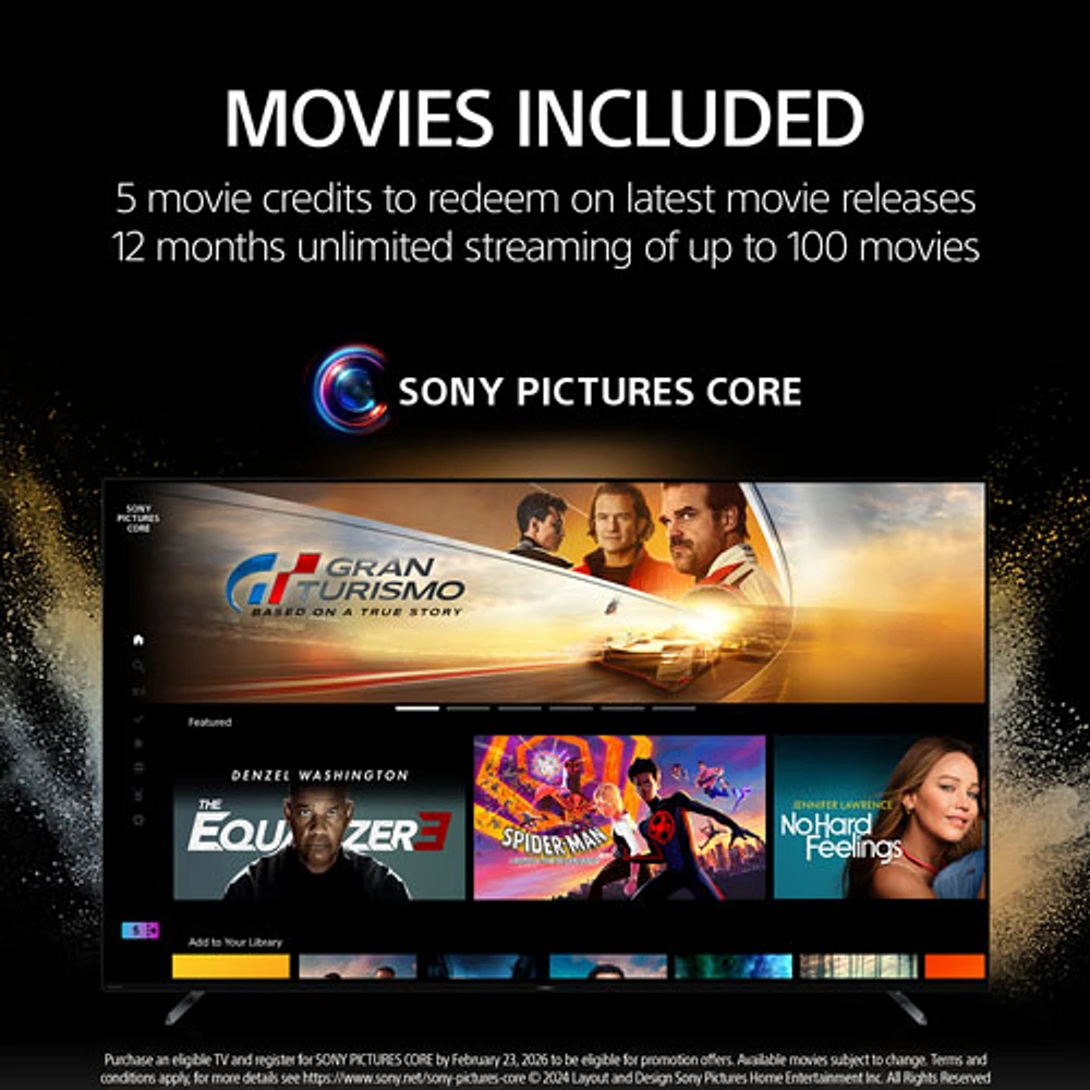 Téléviseur intelligent Google HDR mini-DEL UHD 4K de 85 po BRAVIA 5 série XR50 de Sony (K85XR50) - 2025
