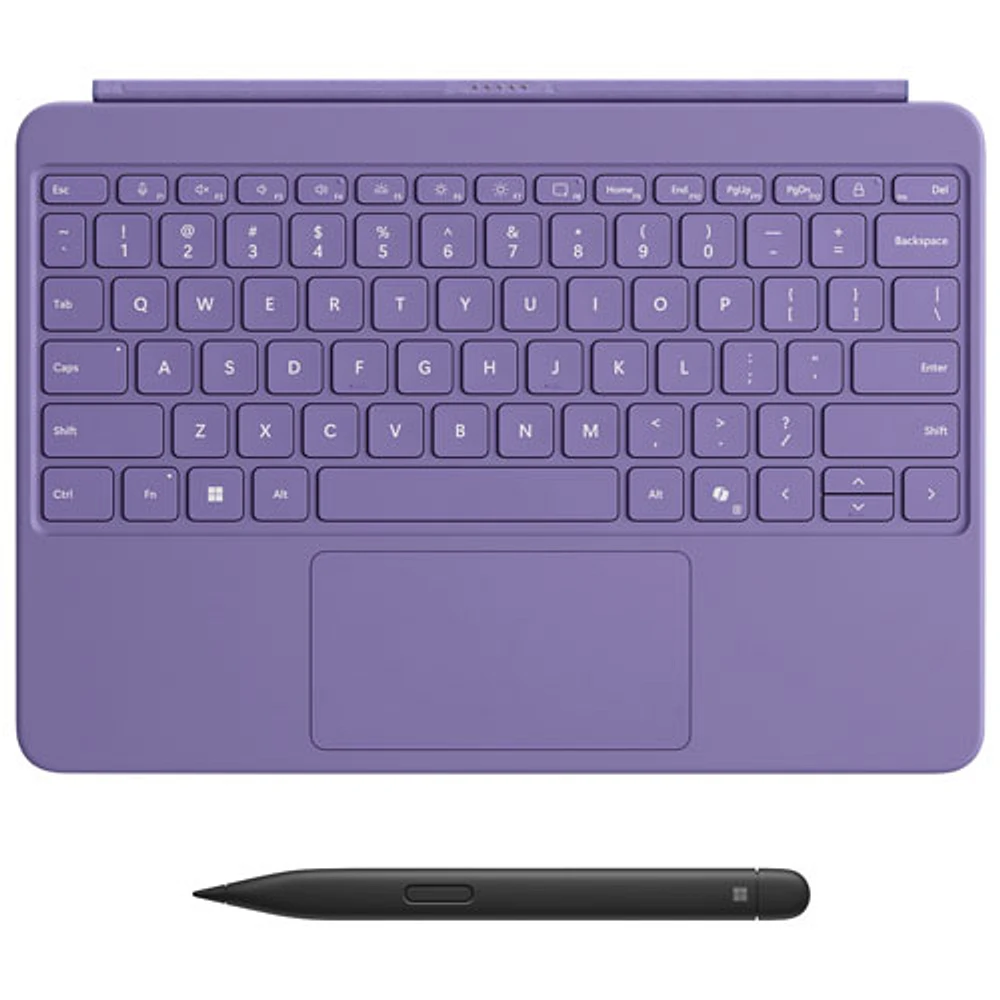 Clavier pour Surface Pro de 12 po de Microsoft avec stylet Slim Pen - Violet - Anglais