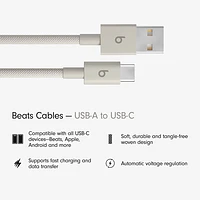 Beats By Dr. Dre 1.5m (4.9 ft.) USB-A to USB-C Woven Cable (MDGJ4LL/A) - Surge Stone
