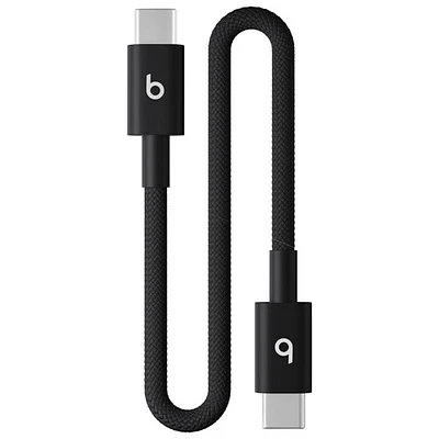 Beats By Dr. Dre 0.2m (0.65 ft.) USB-C to USB-C Woven Cable (MEQ94LL/A) - Bolt Black