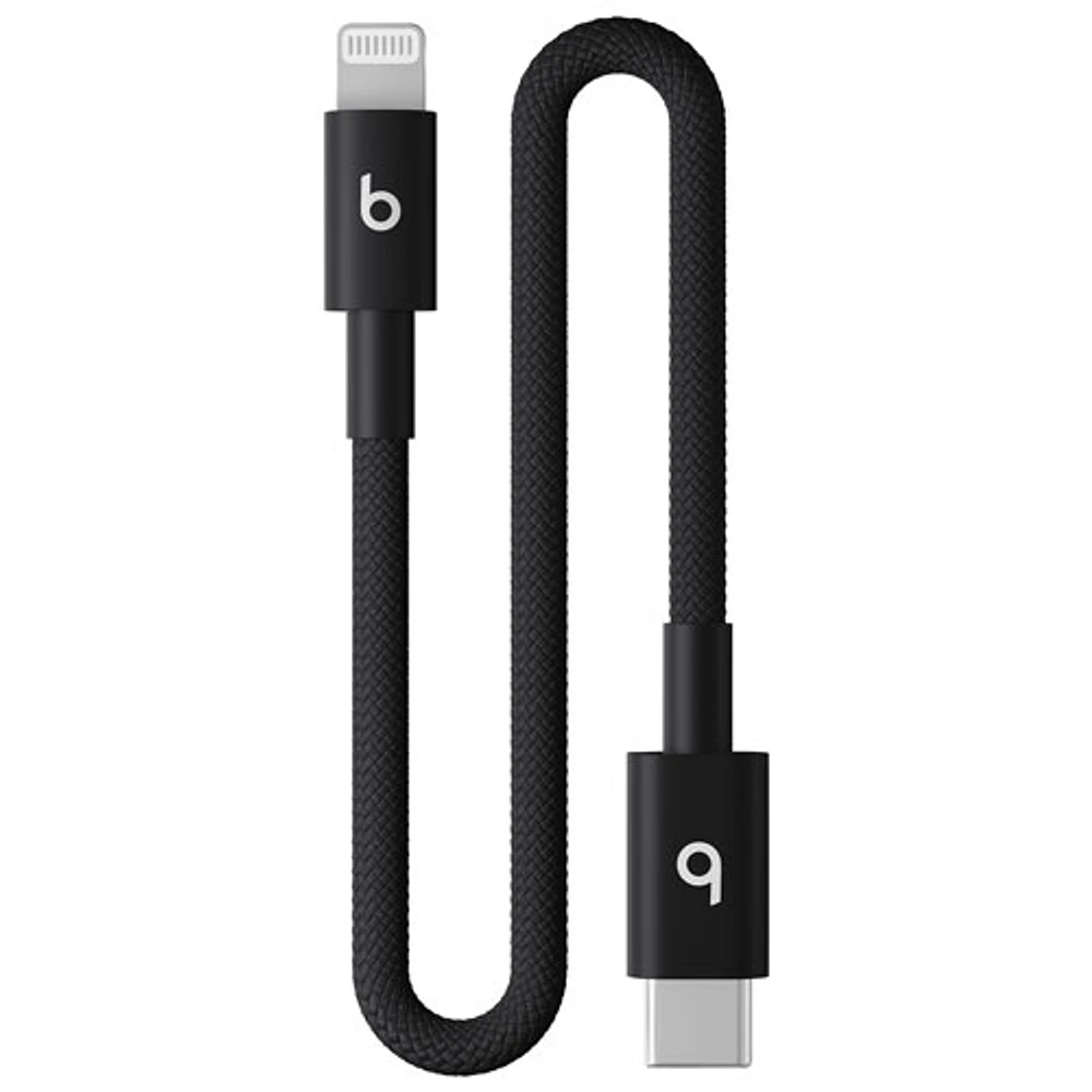 Beats By Dr. Dre 0.2m (0.65 ft.) USB-C to Lightning Woven Cable (MEQM4LL/A) - Bolt Black