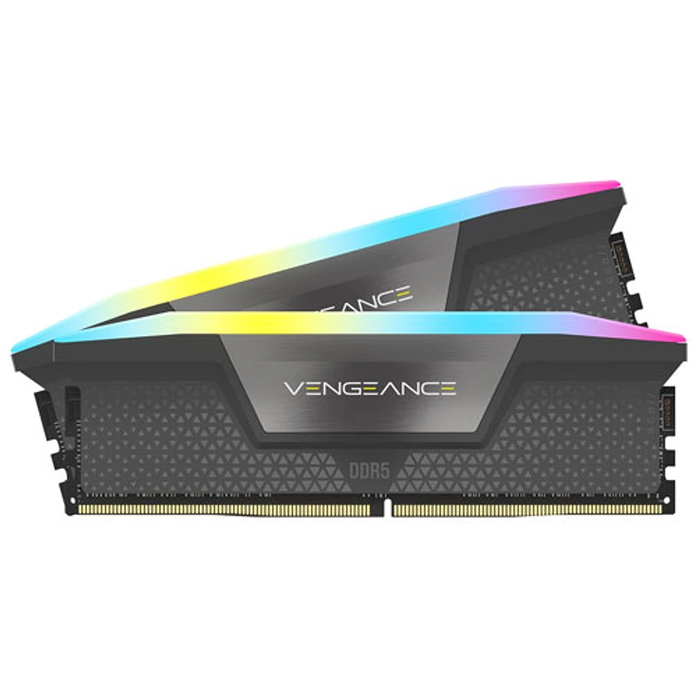 Mémoire DDR5 32 Go (2 x 16 Go) 6400MHz Vengeance RGB de Corsair pour PC (CMH32GX5M2B6400Z32)