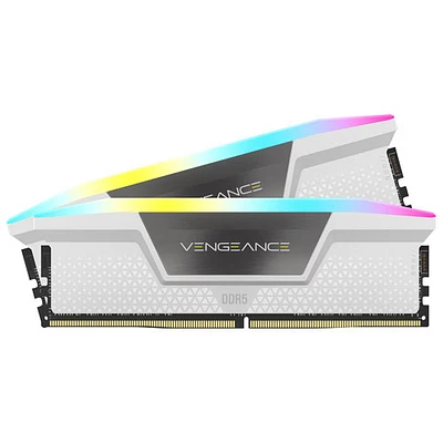 Corsair Vengeance RGB 64GB (2 x 32GB) DDR5 6400MHz Desktop Memory (CMH64GX5M2B6400C32W)