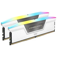 Corsair Vengeance RGB 64GB (2 x 32GB) DDR5 6400MHz Desktop Memory (CMH64GX5M2B6400C32W)