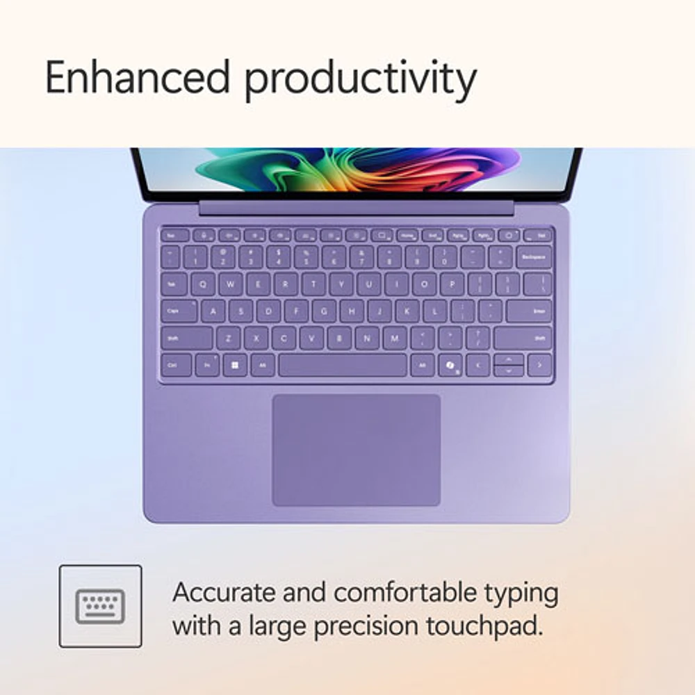 Microsoft Surface Laptop 13" Copilot+ PC Laptop - Violet (Snapdragon X Plus/16GB RAM/512GB UFS) - EN