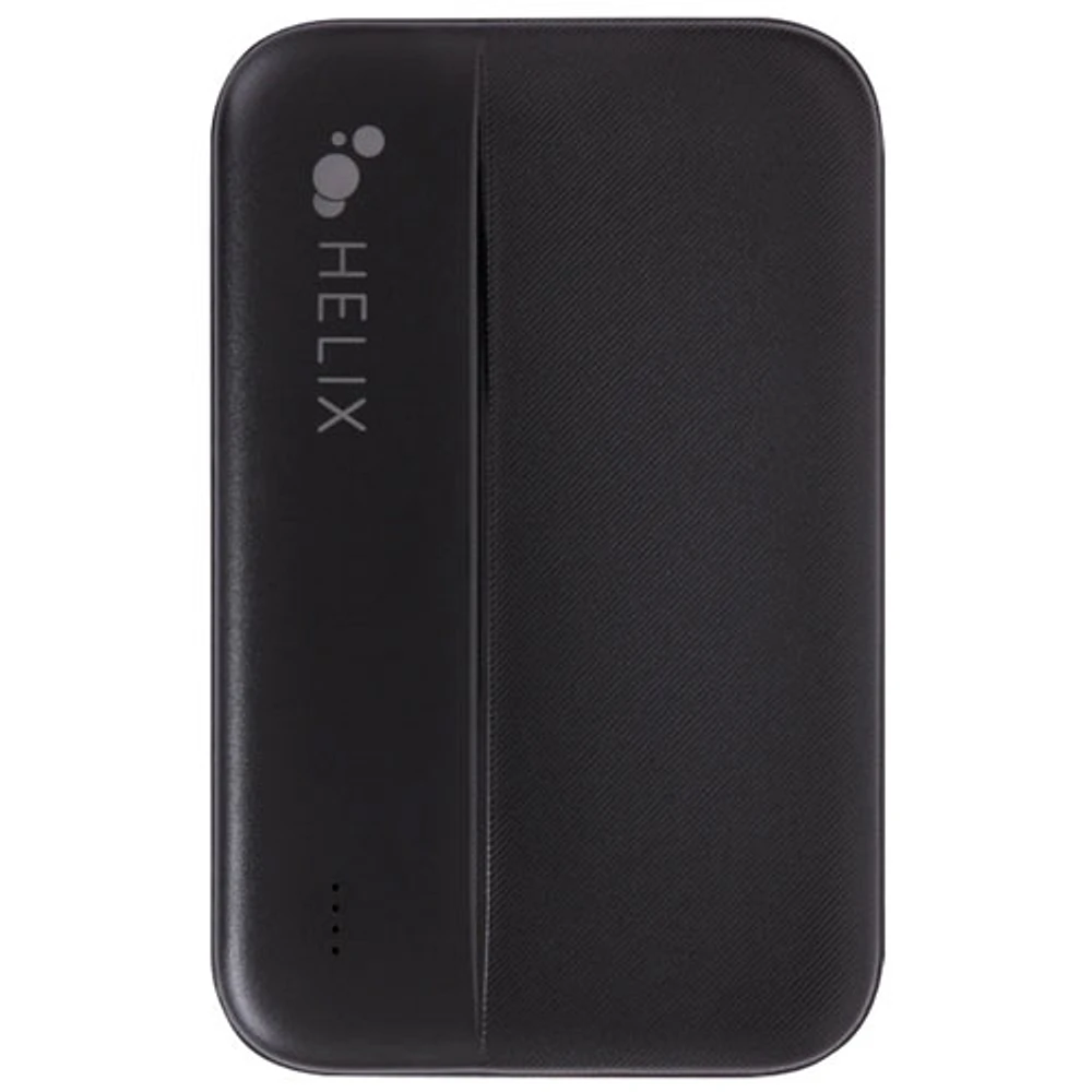 Helix 5000 mAh Dual USB/USB-C Power Bank - Black