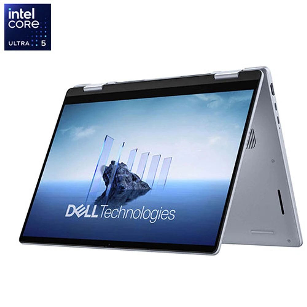 Portable 2-en-1 à écran tactile de 14 po Copilot+ PC Plus de Dell - Bleu glacier (Core Ultra 5 - 226V d'Intel/RAM 16 Go/SSD 512 Go)