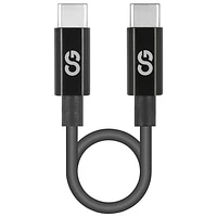 LOGiiX Sync & Charge Shortie 0.3m (1 ft.) USB-C to USB-C Cable - Black