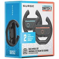 Surge Race Wheel Set for Switch 2 - 2 Pack - Black