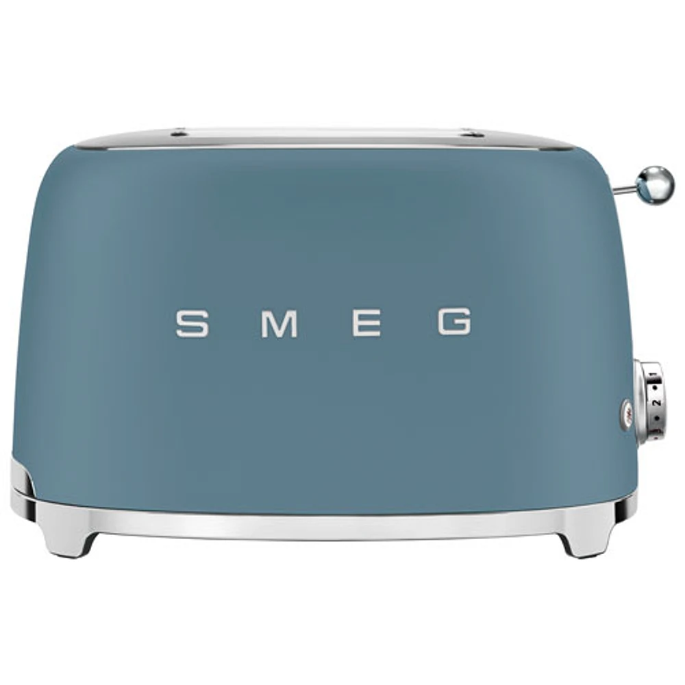 Grille-pain rétro des années 50 de Smeg - 2 fentes - Bleu tempête