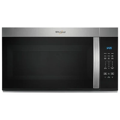 Boîte ouverte - Four à micro-ondes à hotte intégrée de Whirlpool - 1,7 pi³ - Acier inoxydable résistant aux traces de doigts