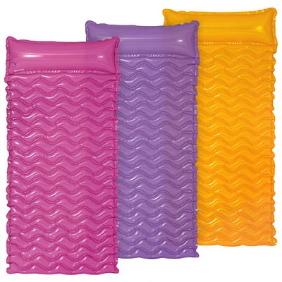 Chaise longue flottante de piscine Tote 'N Float Wave d'Intex - Couleurs variées