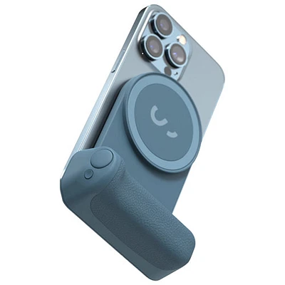 Poignée de chargement magnétique pour téléphone intelligent SnapGrip de ShiftCam - Geai bleu