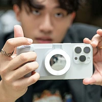 ShiftCam SnapPocket Smartphone Magnetic Mount Light with Mirror - Stone