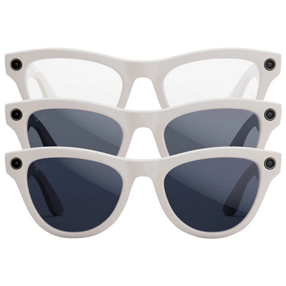Lunettes Skyler de Ray-Ban | Meta avec IA, photo, vidéo, audio et messagerie - Transitions gris pâle
