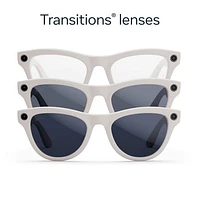 Lunettes Skyler de Ray-Ban | Meta avec IA, photo, vidéo, audio et messagerie - Transitions gris pâle