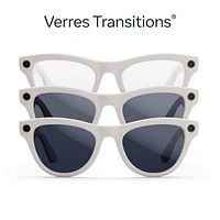 Lunettes Skyler de Ray-Ban | Meta avec IA, photo, vidéo, audio et messagerie - Transitions gris pâle