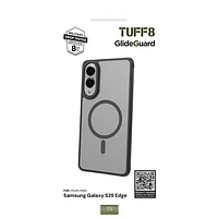 TUFF8 Glide Guard Fitted Hard Shell Case with Magsafe for Galaxy S25 Edge - Smoke Black