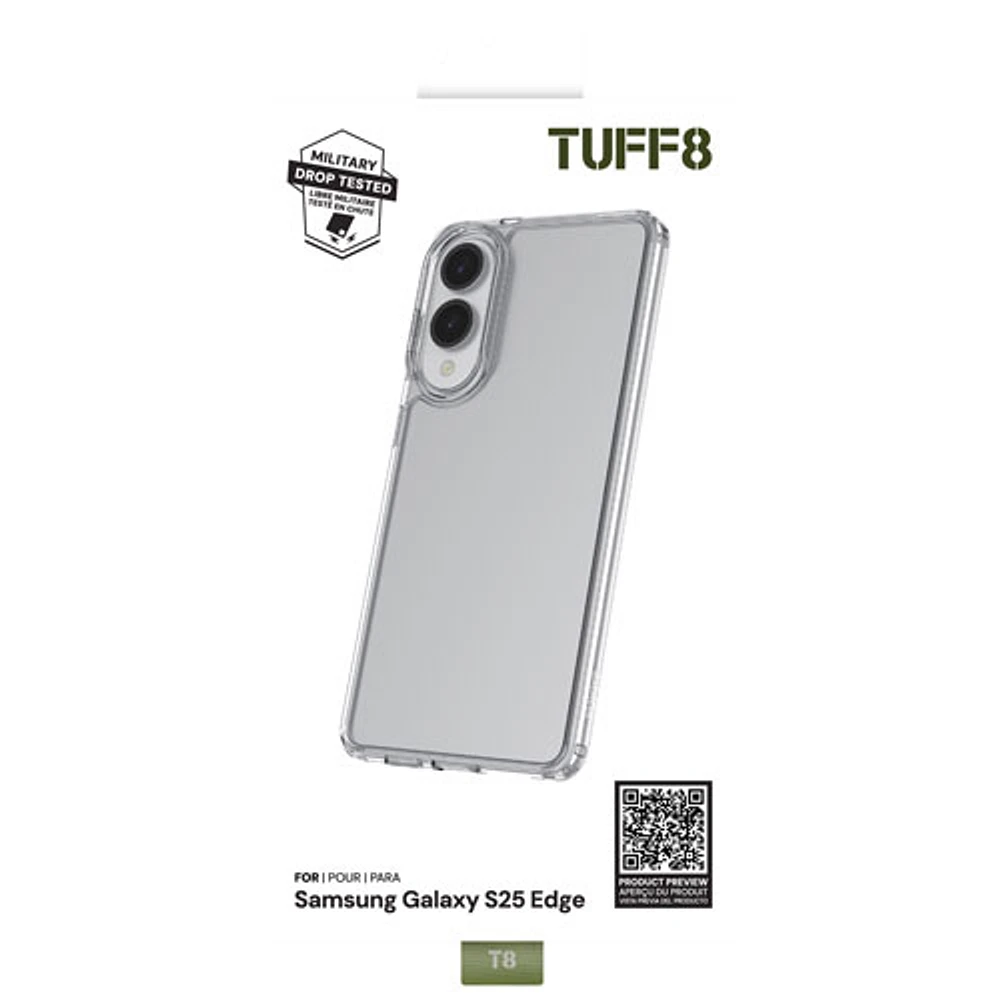 TUFF8 Fitted Hard Shell Case for Galaxy S25 Edge - Clear