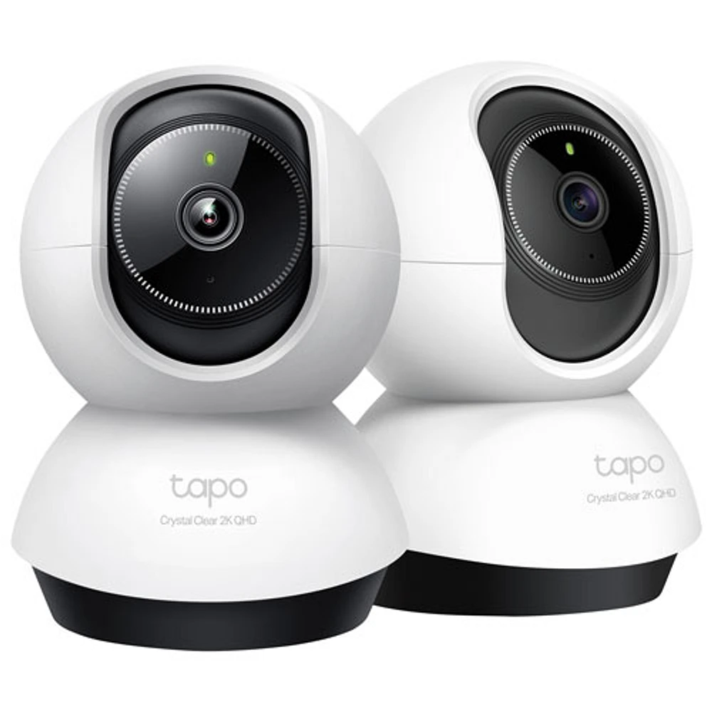 TP-Link Tapo AI Semi-Wireless Indoor 2K QHD Security Camera - 2-Pack - White