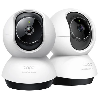 TP-Link Tapo AI Semi-Wireless Indoor 2K QHD Security Camera - 2-Pack - White