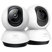 TP-Link Tapo AI Semi-Wireless Indoor 2K QHD Security Camera - 2-Pack - White