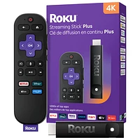 Lecteur multimédia de diffusion en continu Streaming Stick Plus 4K de Roku avec télécommande