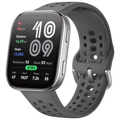 Montre intelligente Bip 6 de 50 mm d'Amazfit avec moniteur de fréquence cardiaque - Anthracite