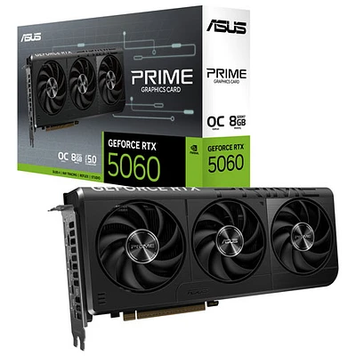 ASUS Prime GeForce RTX 5060 OC 8GB GDDR7 Video Card