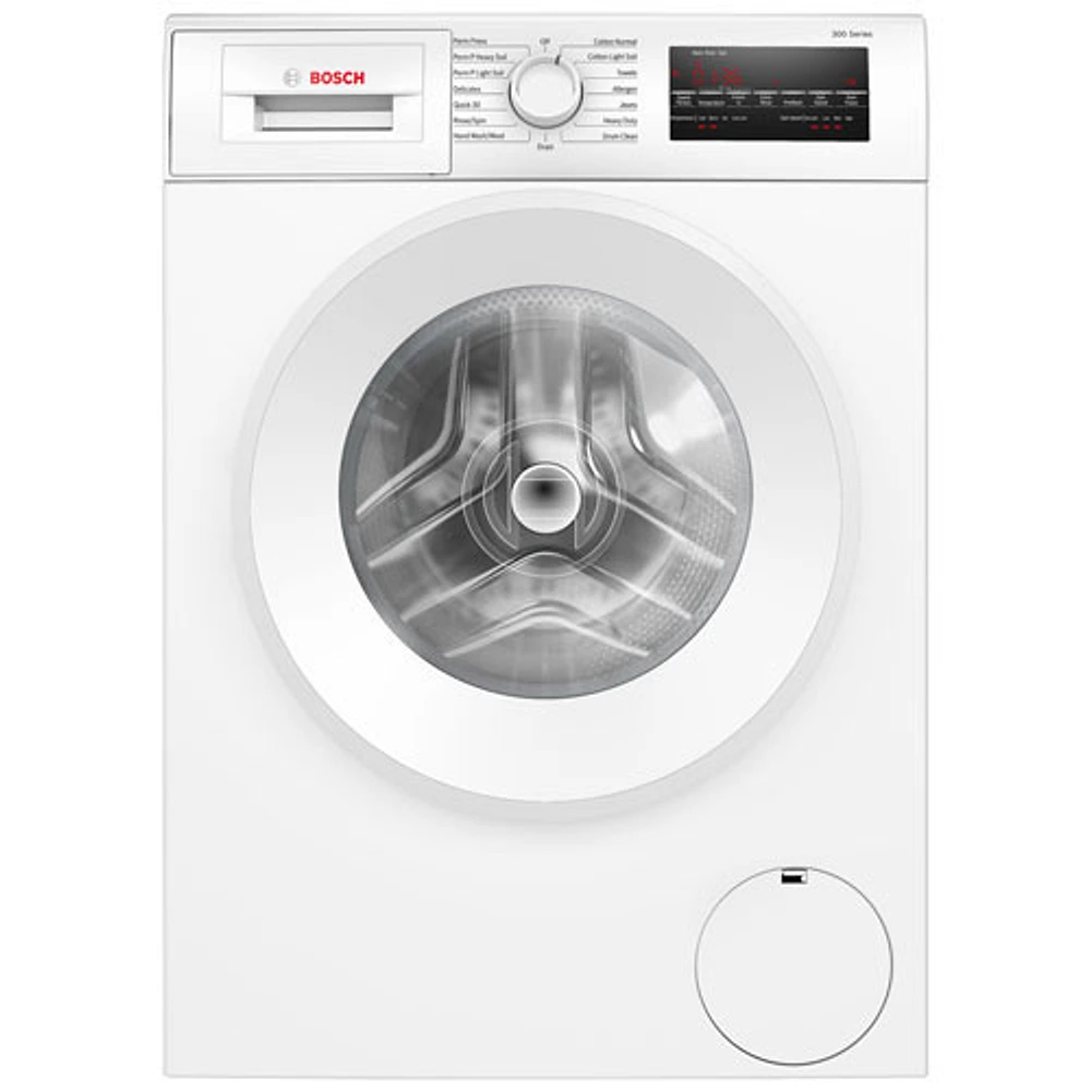 Boîte ouverte - Laveuse à chargement frontal compacte de 2,2 pi³ série 300 de Bosch (WGA14400UC) - Blanc