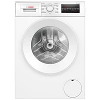Boîte ouverte - Laveuse à chargement frontal compacte de 2,2 pi³ série 300 de Bosch (WGA14400UC) - Blanc