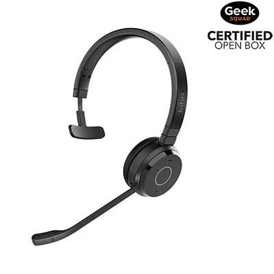 Boîte ouverte - Casque d'écoute sans fil mono MS à isolation du bruit avec microphone Evolve 65 TE de Jabra (6693-833-309)
