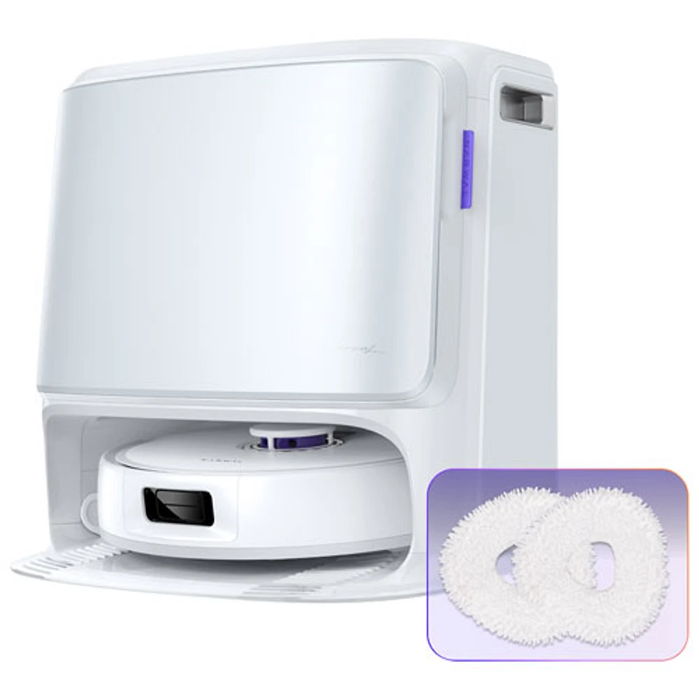 Aspirateur robot à vadrouille avec connectivité Wi-Fi Freo Z10 de Narwal avec ensemble de vadrouille en prime - Blanc