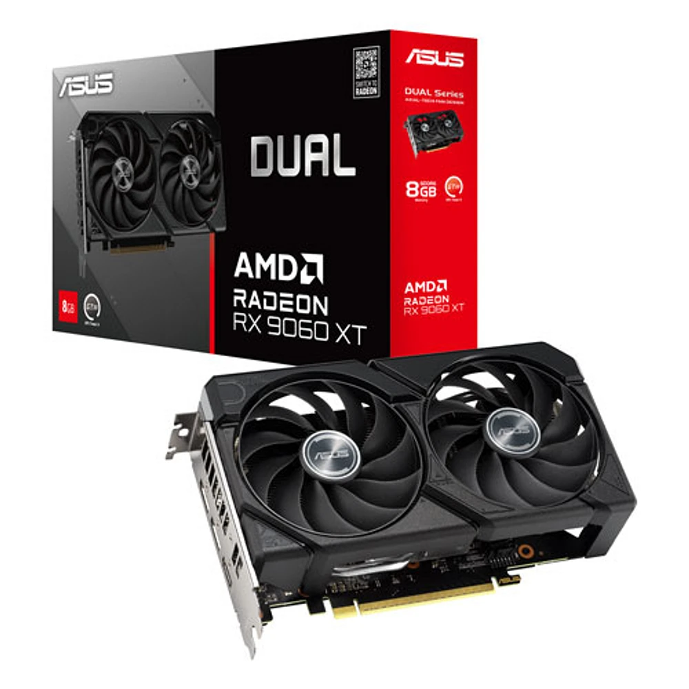 ASUS Dual Radeon RX 9060 XT 8GB GDDR6 Video Card