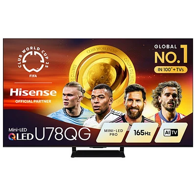 Téléviseur intelligent Google HDR QLED Mini-LED Pro UHD 4K de 75 po de Hisense (75U78QG) - 2025
