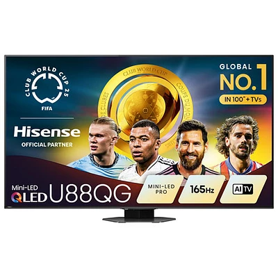 Téléviseur intelligent Google HDR QLED Mini-LED Pro UHD 4K de 55 po de Hisense (55U88QG) - 2025
