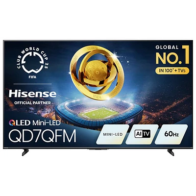 Téléviseur intelligent UHD 4K HDR mini-DEL Fire TV de 55 po de Hisense (55QD7QFM) - 2025