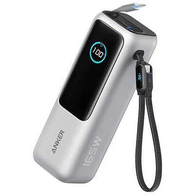 Anker Prime 25000 mAh 165W Multiport Power Bank with Smart Display - Silver