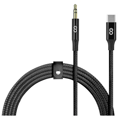 Câble auxiliaire 3,5 mm/USB-C tissé de 1 m (3,28 pi) Piston Connect de LOGiiX