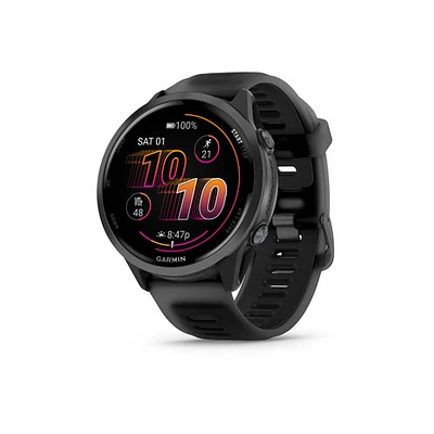 Montre intelligente Bluetooth de 47 mm Forerunner 570 de Garmin pour la course - Noir translucide/Noir