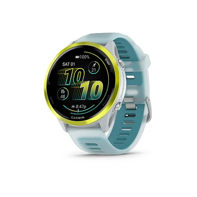 Garmin Forerunner 570 47mm Bluetooth Running Smartwatch - Translucent Whitestone/Turquoise