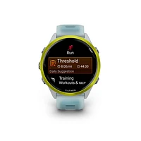 Garmin Forerunner 570 47mm Bluetooth Running Smartwatch - Translucent Whitestone/Turquoise