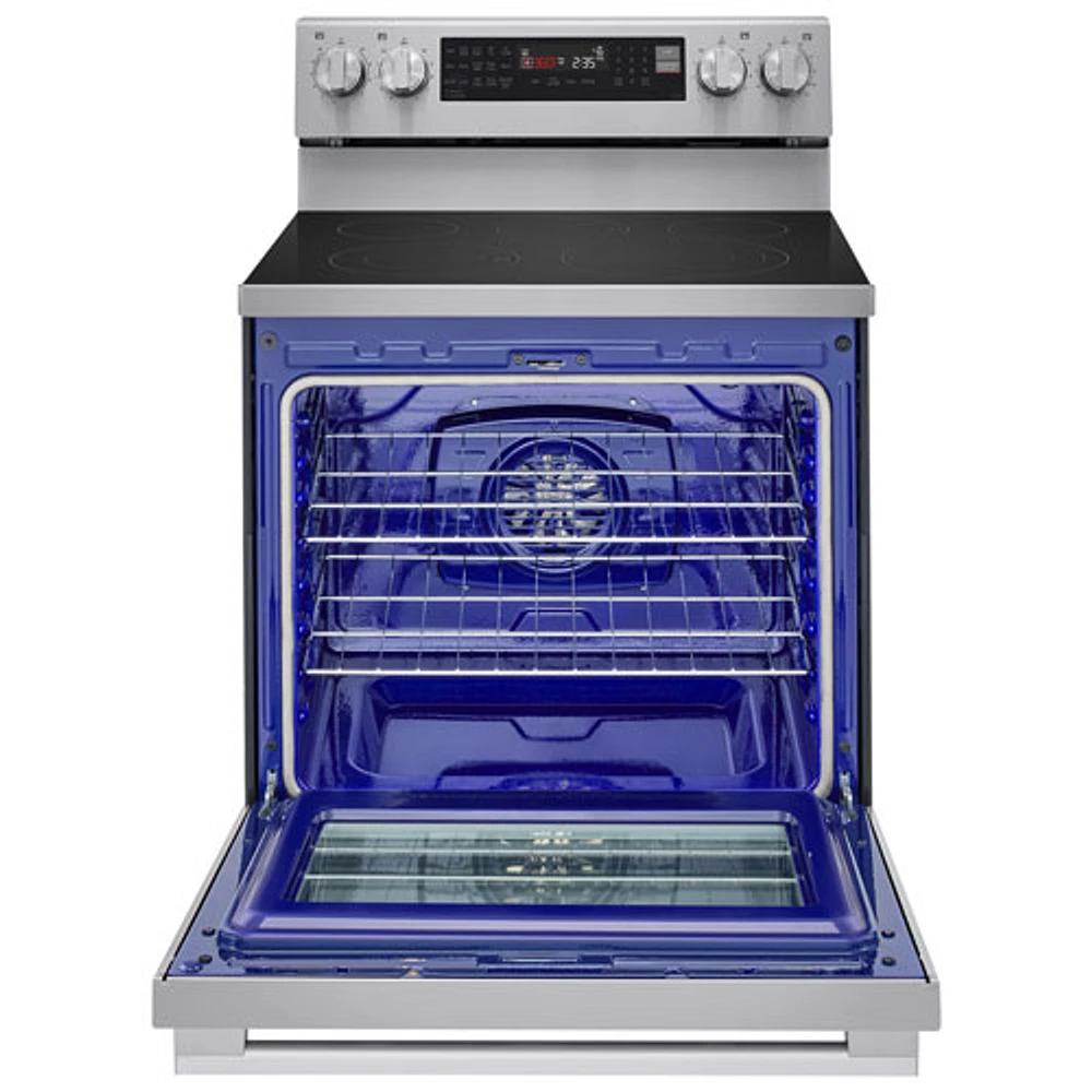 LG 30" 6.3 Cu. Ft. True Convection 5-Element Freestanding Electric Air Fry Range (LREN6325XE) - Stainless Steel